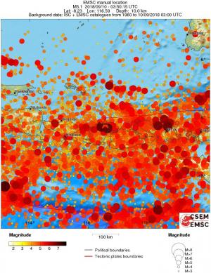 regional magnitude historical seismicity