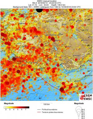 regional magnitude historical seismicity