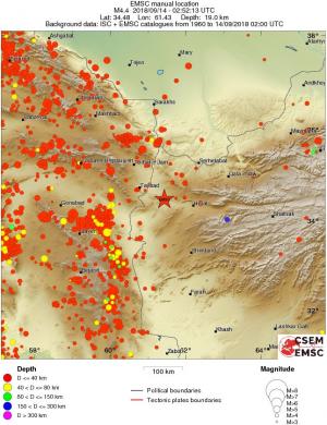 regional historical seismicity