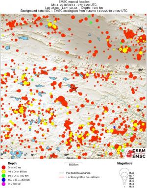 regional historical seismicity