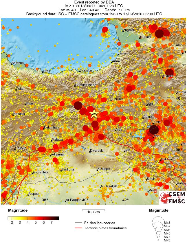 regional magnitude historical seismicity
