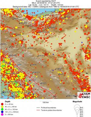 regional historical seismicity