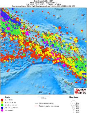 regional historical seismicity