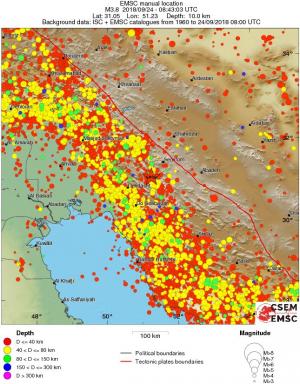 regional historical seismicity