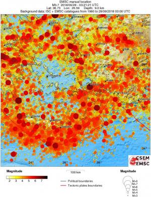regional magnitude historical seismicity