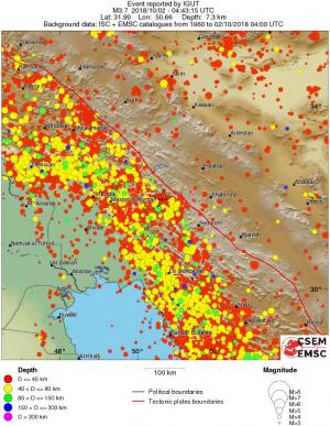 regional historical seismicity