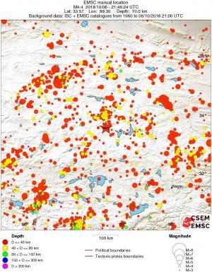 regional historical seismicity