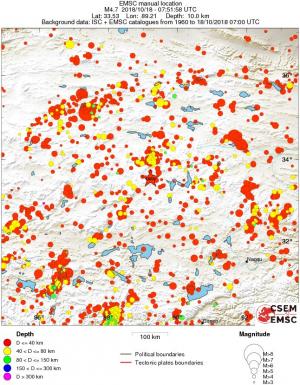 regional historical seismicity