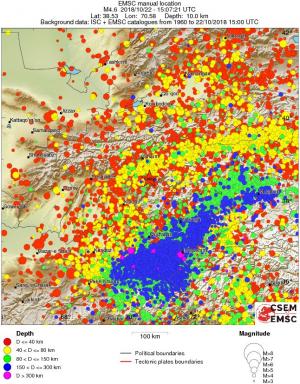 regional historical seismicity