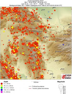 regional historical seismicity