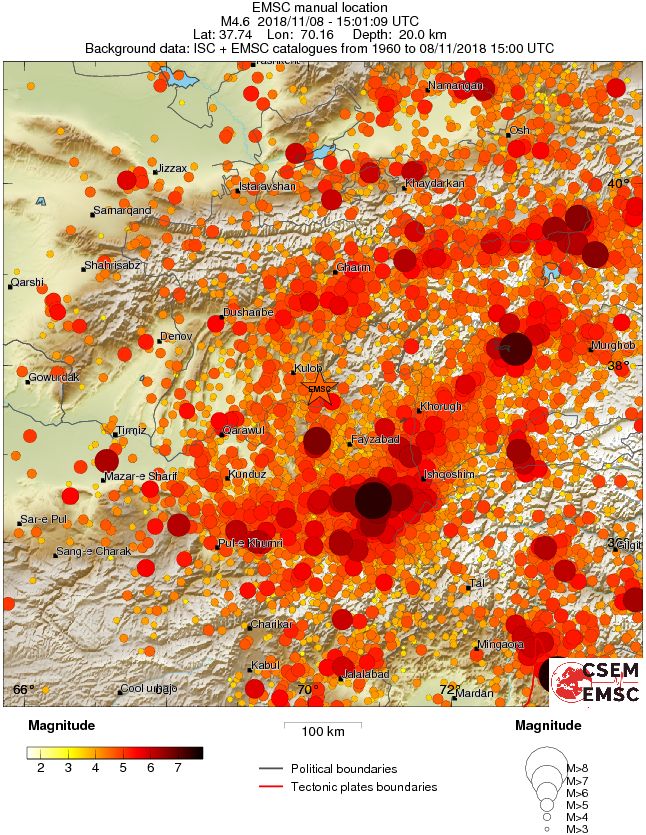 regional magnitude historical seismicity
