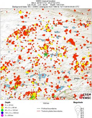 regional historical seismicity