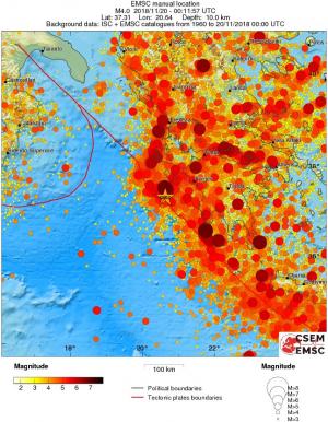 regional magnitude historical seismicity