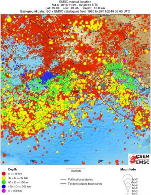 regional historical seismicity