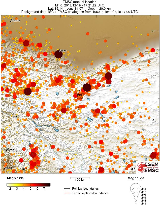regional magnitude historical seismicity