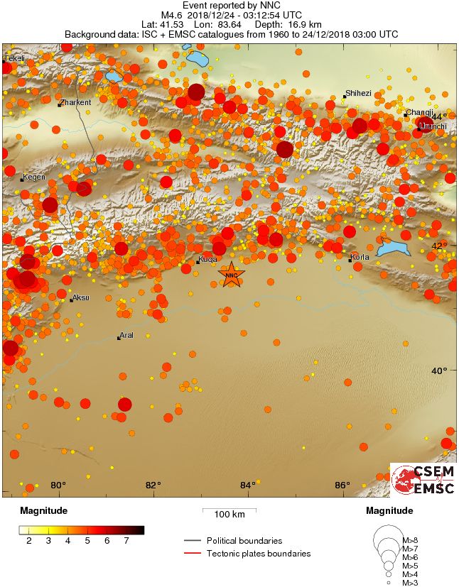 regional magnitude historical seismicity