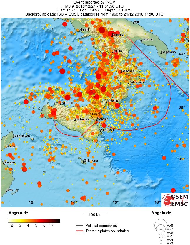 regional magnitude historical seismicity
