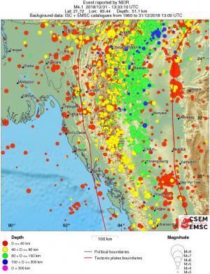 regional historical seismicity