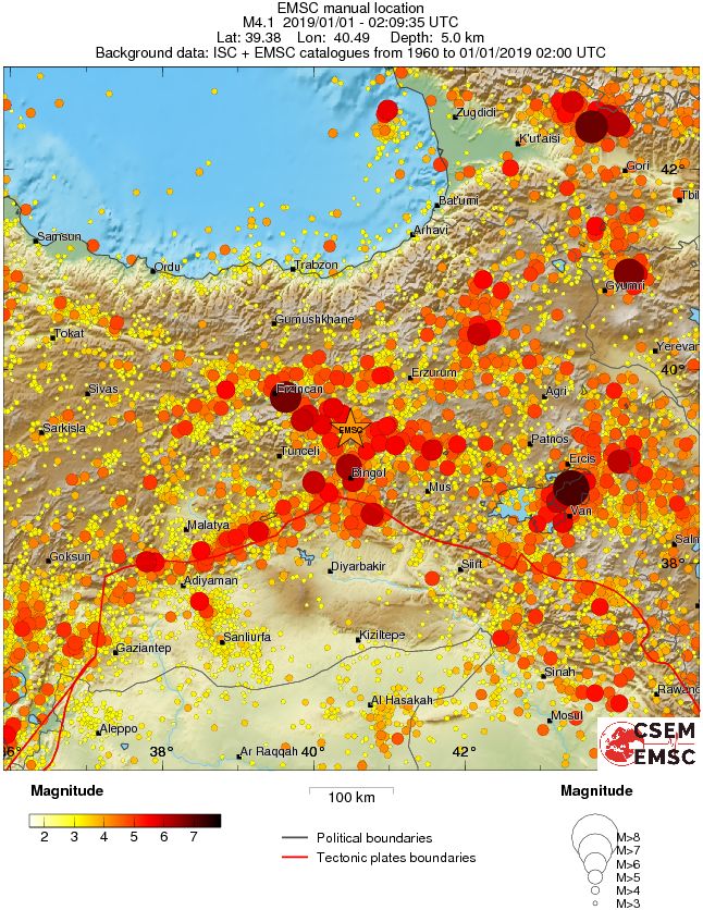 regional magnitude historical seismicity
