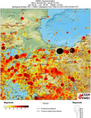 regional magnitude historical seismicity
