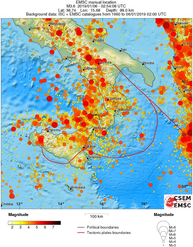 regional magnitude historical seismicity