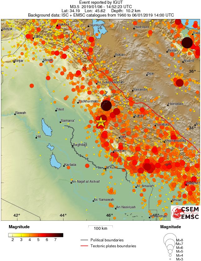 regional magnitude historical seismicity