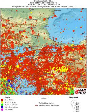 regional historical seismicity