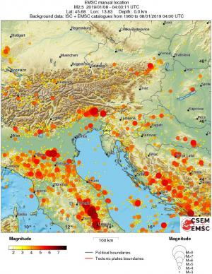 regional magnitude historical seismicity