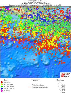 regional historical seismicity