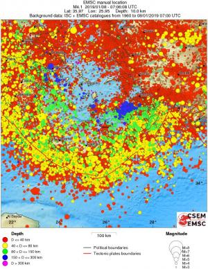 regional historical seismicity