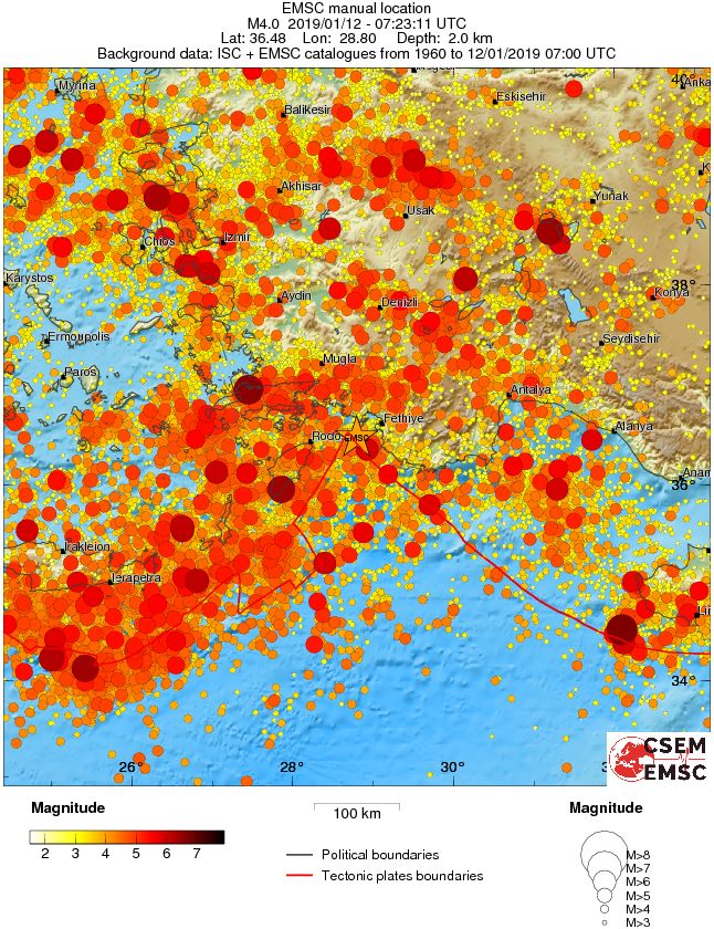 regional magnitude historical seismicity