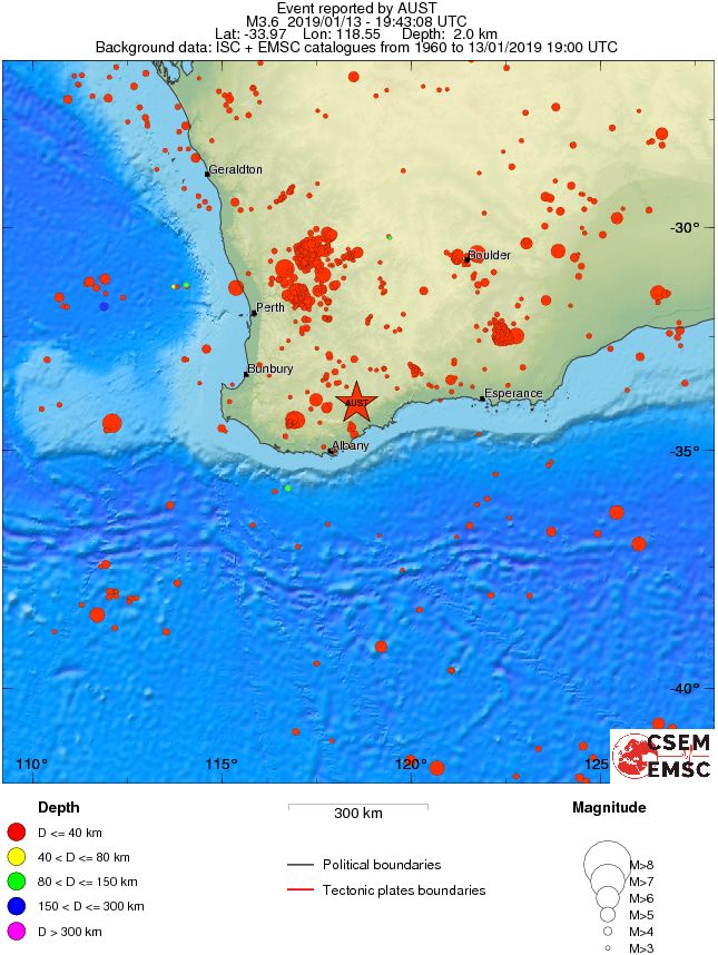 wide historical seismicity