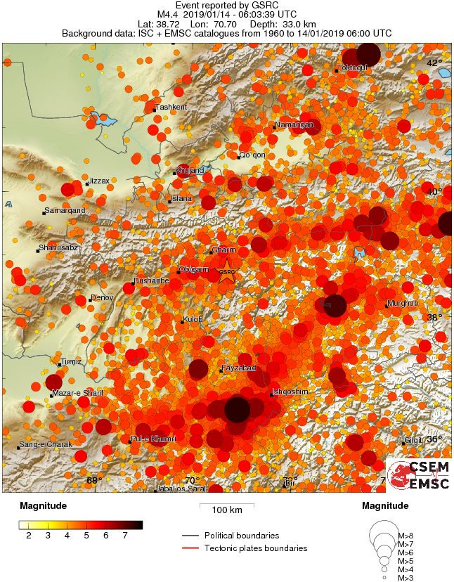 regional magnitude historical seismicity