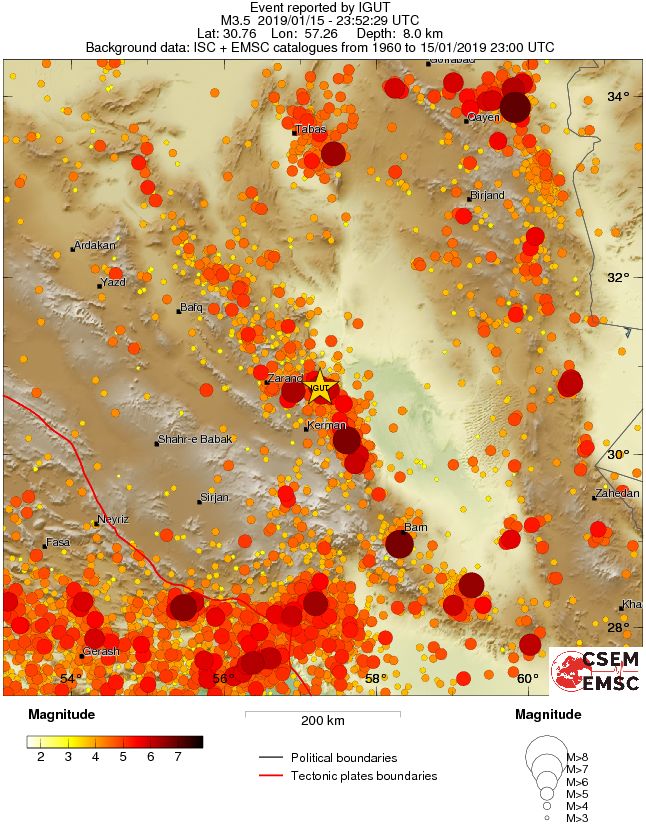 regional magnitude historical seismicity
