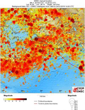 regional magnitude historical seismicity