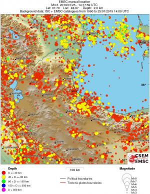 regional historical seismicity