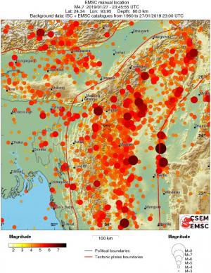 regional magnitude historical seismicity