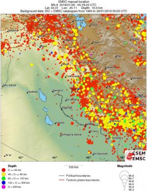 regional historical seismicity