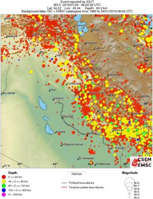 regional historical seismicity