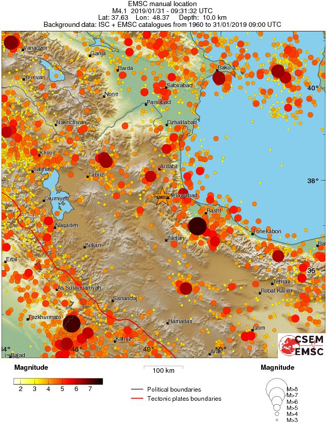 regional magnitude historical seismicity