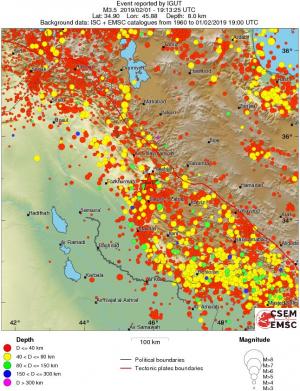 regional historical seismicity