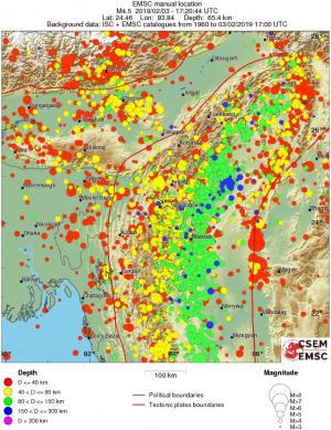 regional historical seismicity