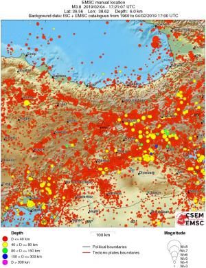 regional historical seismicity