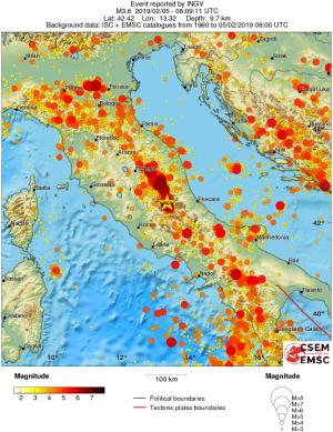 regional magnitude historical seismicity