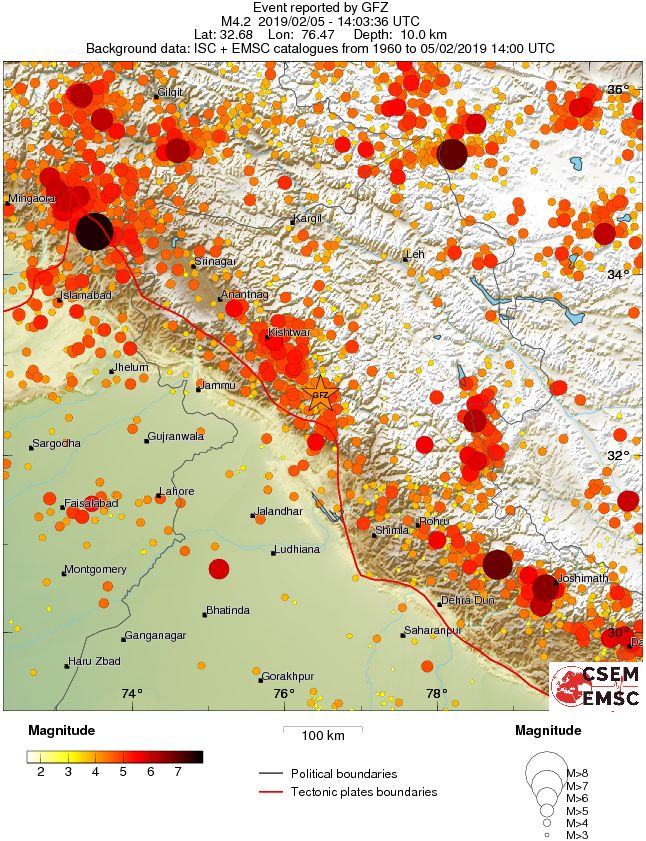 regional magnitude historical seismicity