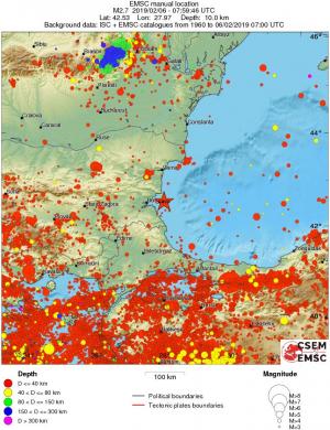regional historical seismicity