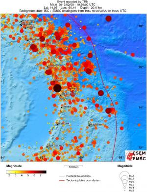 regional magnitude historical seismicity