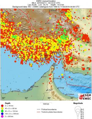 regional historical seismicity