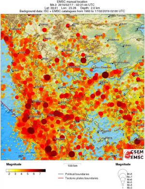 regional magnitude historical seismicity