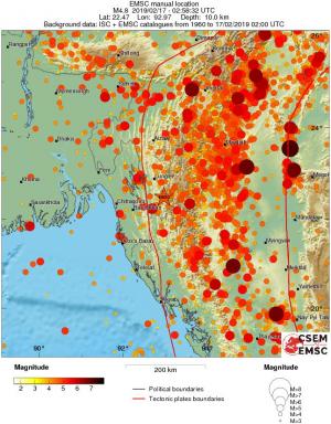 regional magnitude historical seismicity